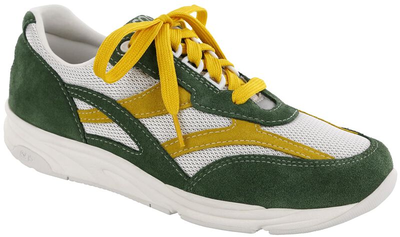 Tour Mesh Lace Up Sneaker, Green / Yellow, large
