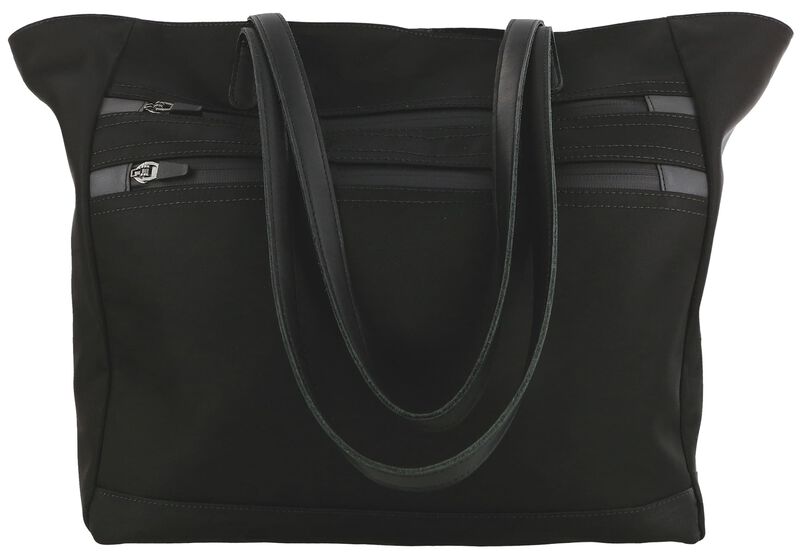 Mayra Black Nylon Front View