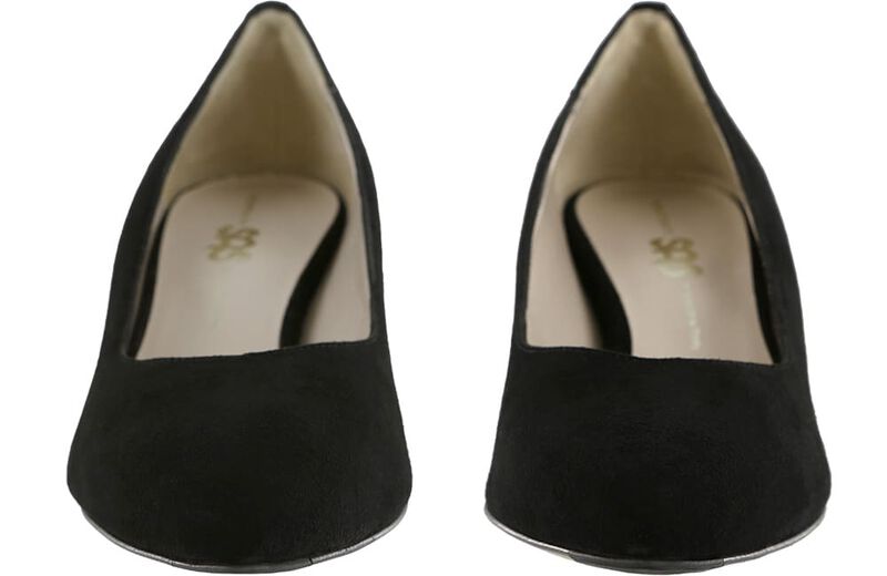 Moxie Black Suede Pair Front View