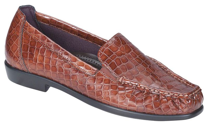 Joy Slip On Loafer - Cognac Croc, , large