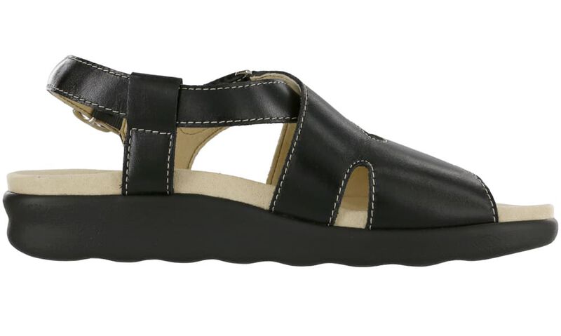 Huggy Cross Strap Sandal, Nero, large