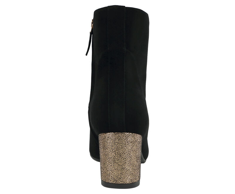 Simi Black Suede-Rose Gold Right Rear View