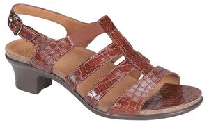 Allegro Heel Strap Sandal - Cognac Croc