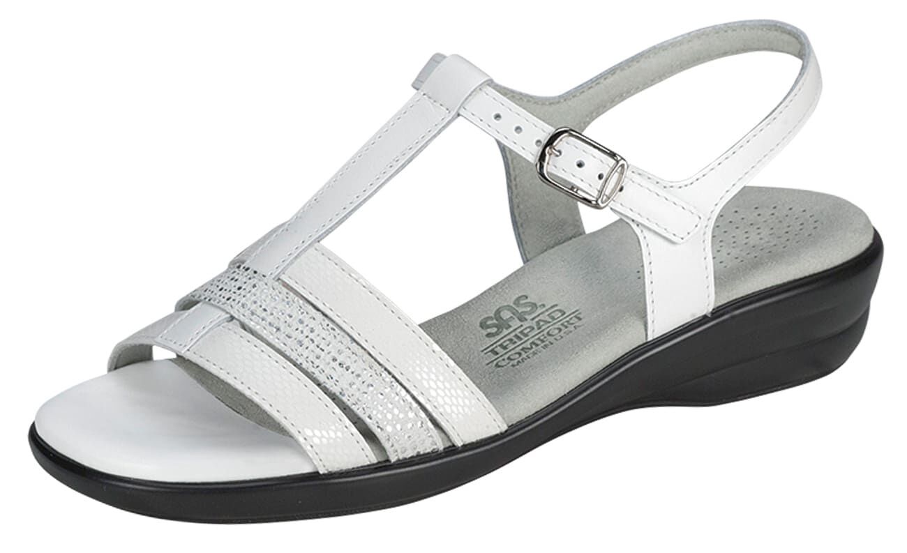 NEW IN BOX SAS Capri Womens White Comfort Sandal 