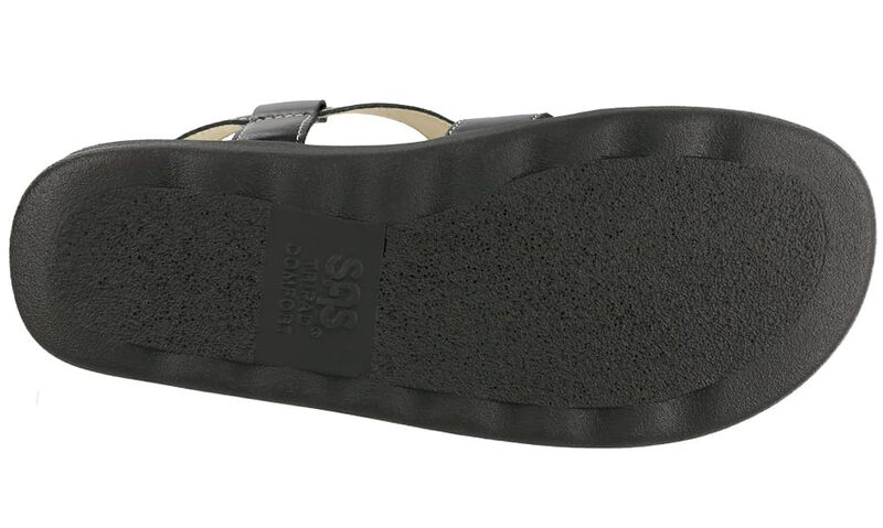 Huggy Cross Strap Sandal, Nero, large