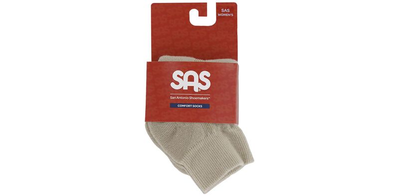 SAS Women&#39;s QTR Walker Socks Medium Khaki Package View