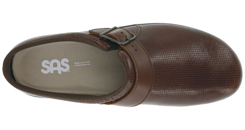 Clog Woven Brown Top View