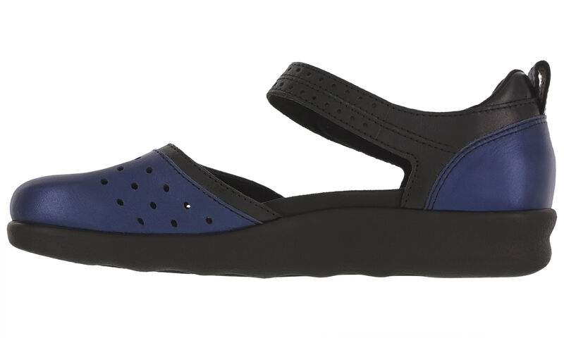 Eden Mary Jane Shoe, Metallic Navy/Black, large