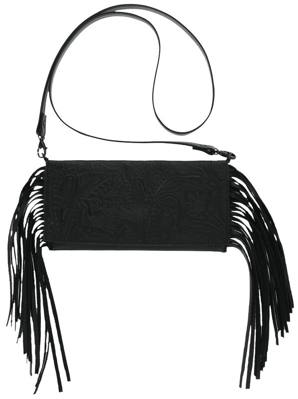 Tether Shoulder Handbag, Black Larse, large