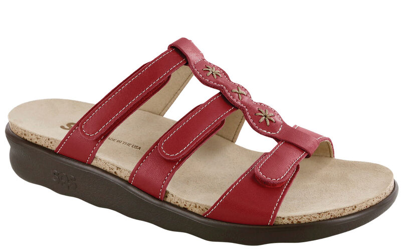 Naples  Slide Sandal, Red, large