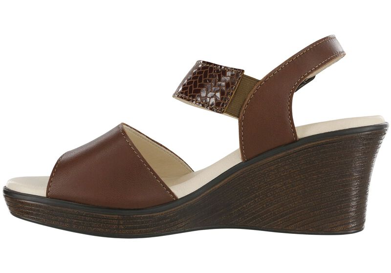 Heather Quarter Strap Wedge Sandal - Henna Weave, , large