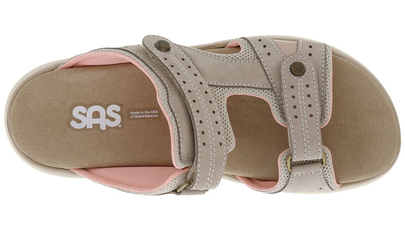 EmBark Slide Taupe/Pink Top View