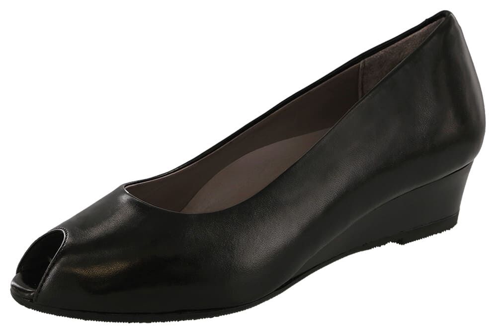 Peep toe wedge sneakers top