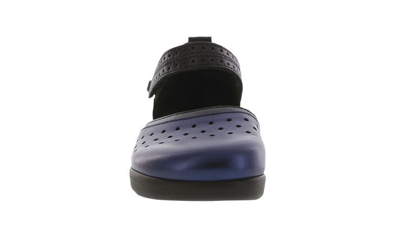 Eden Mary Jane Shoe, Metallic Navy/Black, large