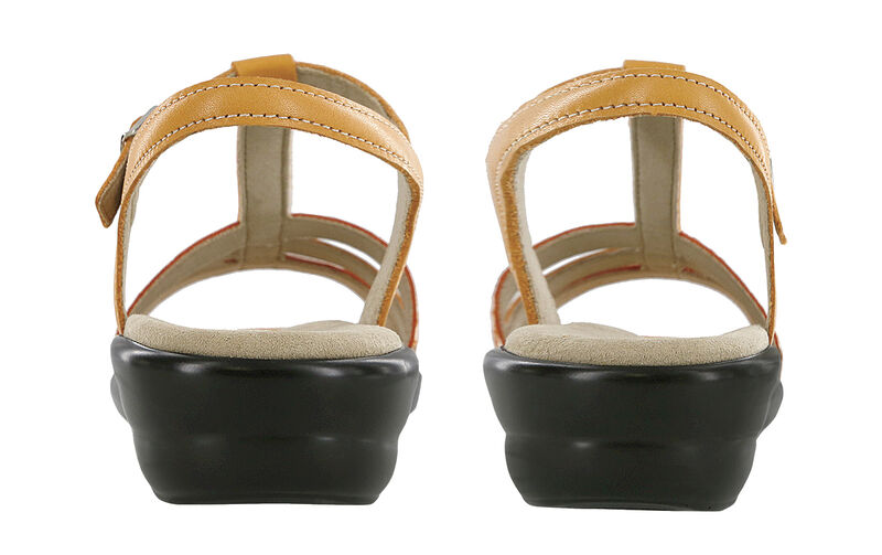 Capri T-Strap Sandal - Orange Chevron, , large