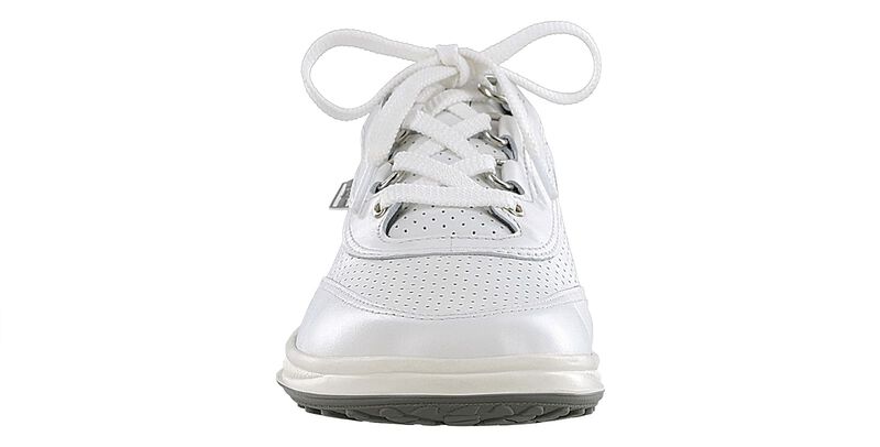 Sporty Lux White Perf Right Front View