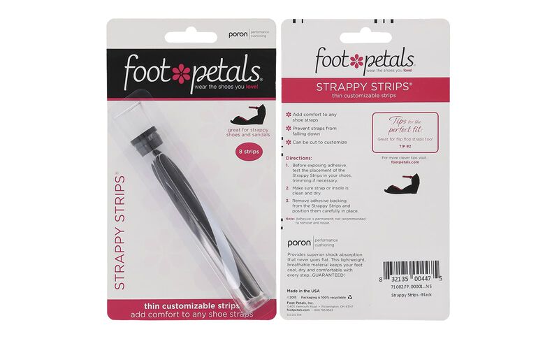 Foot Petals Strappy Strips Black