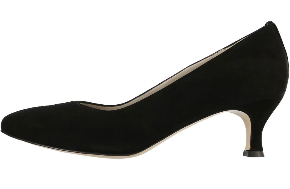 Black suede low heel 2025 shoes