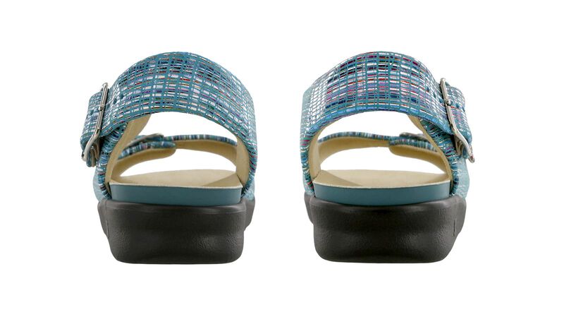Relaxed Heel Strap Sandal - Rainbow Teal, , large
