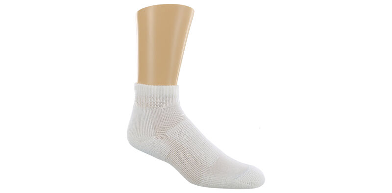 Thorlo Mini Crew Medium White Socks Model View