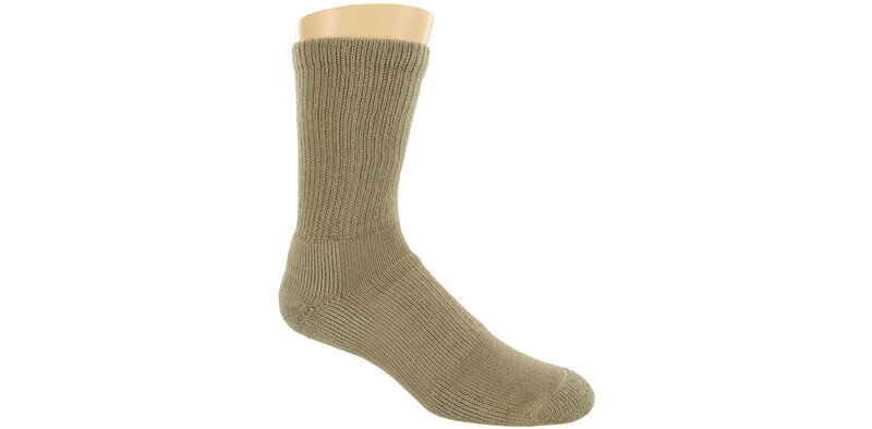 Thorlo Crew Large Khaki Socks Model View