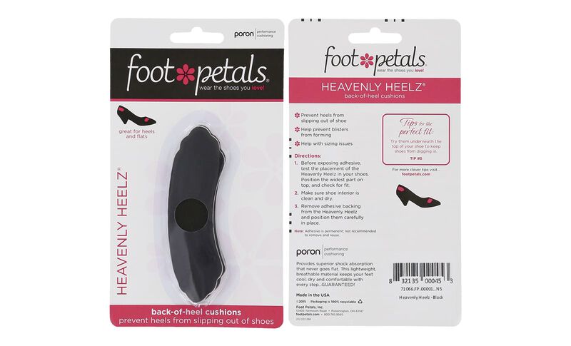 Foot Petals Heavenly Heelz Black