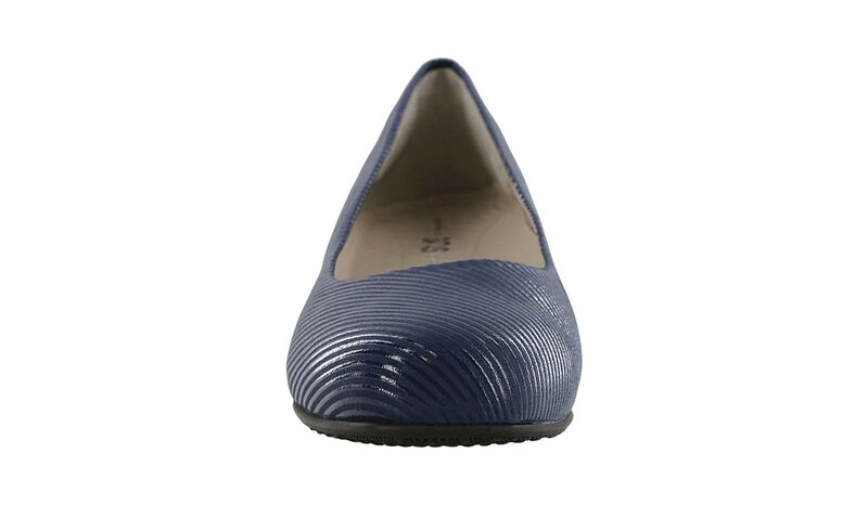 Elaine Navy Stripe Right Front View