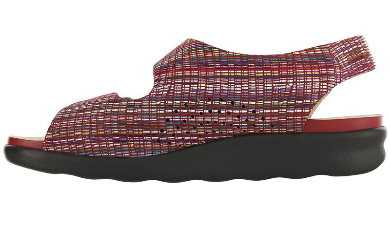 Relaxed Heel Strap Sandal - Rainbow Red, Rainbow Red, large