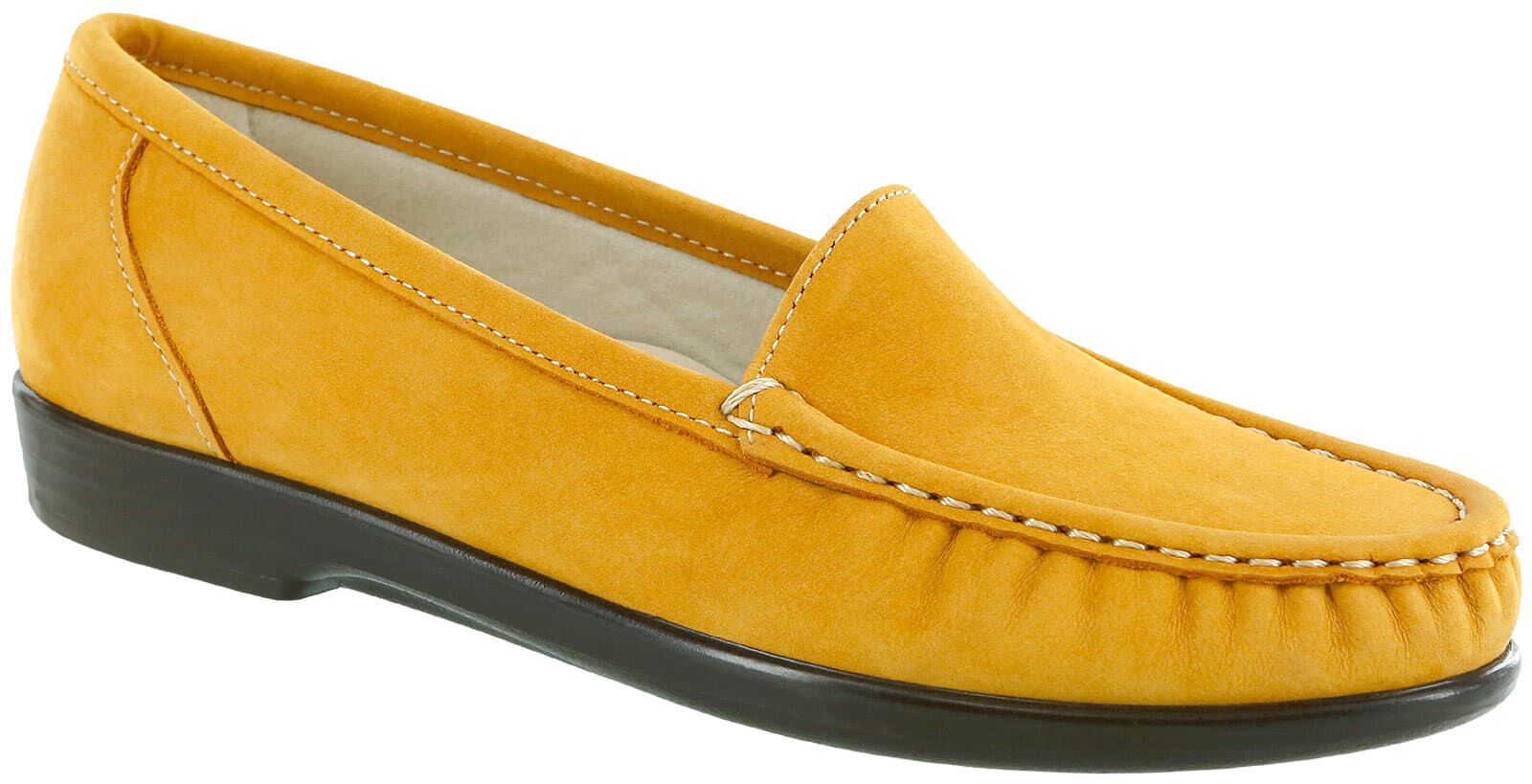 mustard slip on shoes