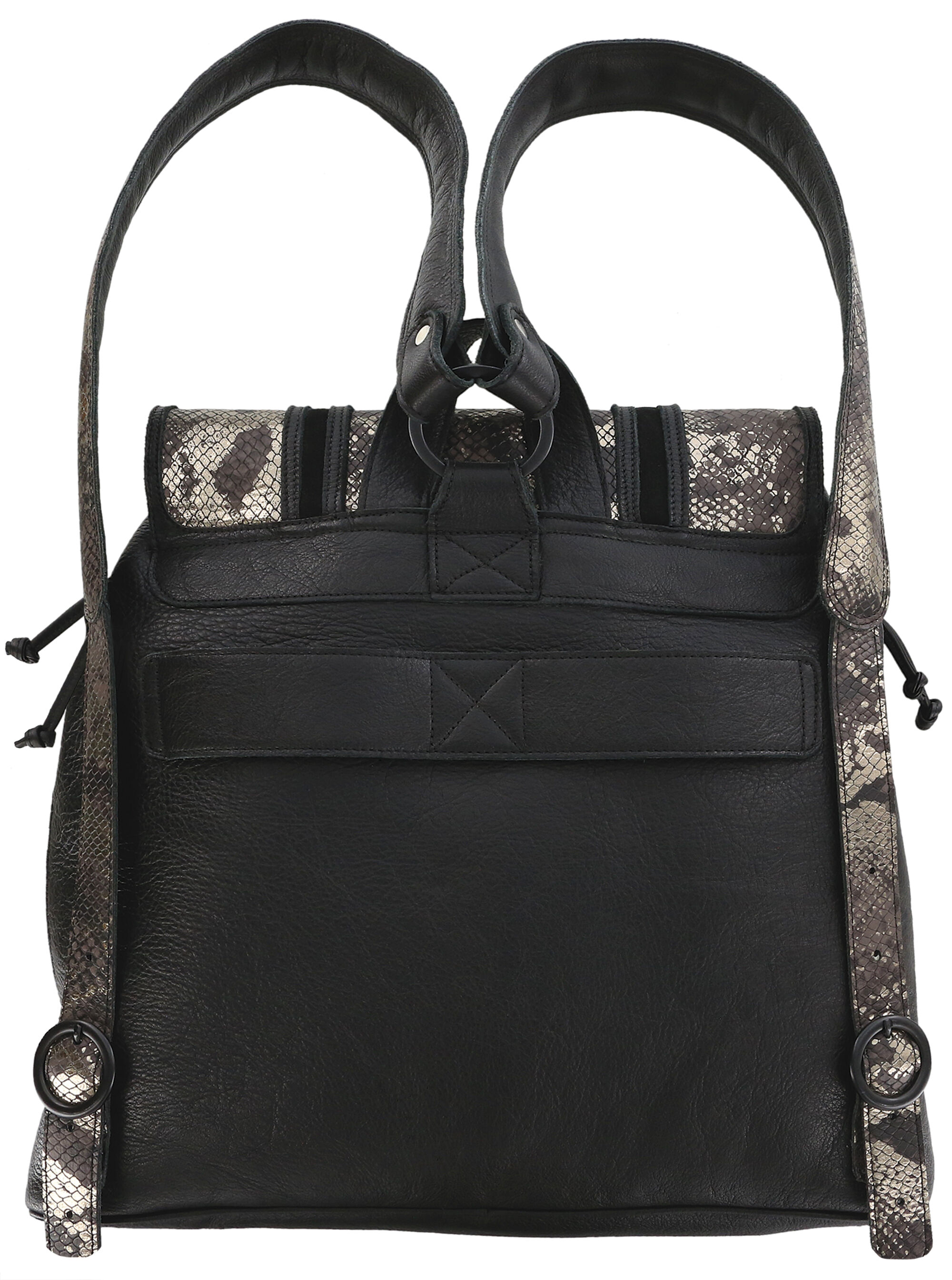 Black sales rucksack handbag