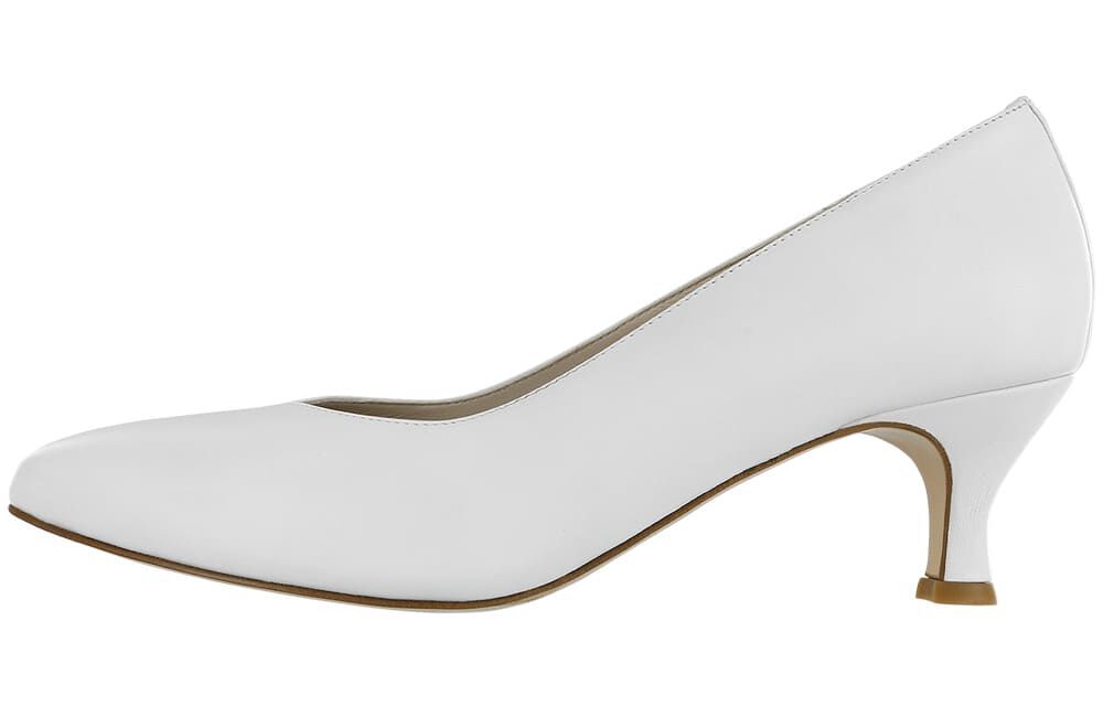 Ladies white kitten heel shoes on sale