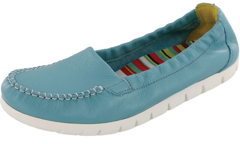 Sunny Slip On Loafer, Teal, large