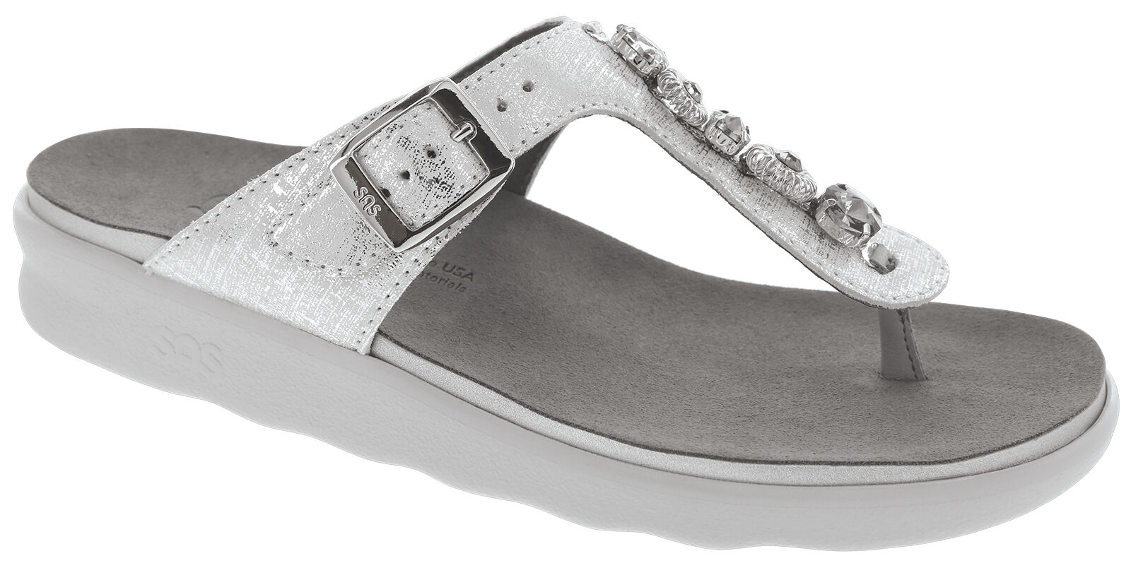 Dazzle T-Strap Slide Sandal | SAS Shoes