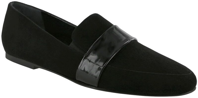 Luxe Black Suede Patent Right .75 View