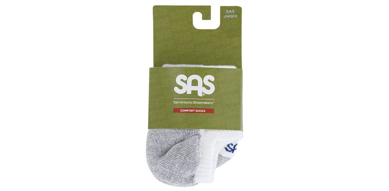 SAS Unisex Micro Socks Medium White Package View
