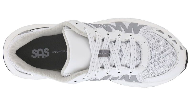 Tempo White-Silver Left Top View