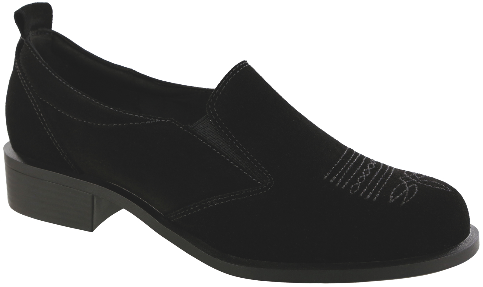 SAS Women's Saddle Black Suede 7.5 Medium