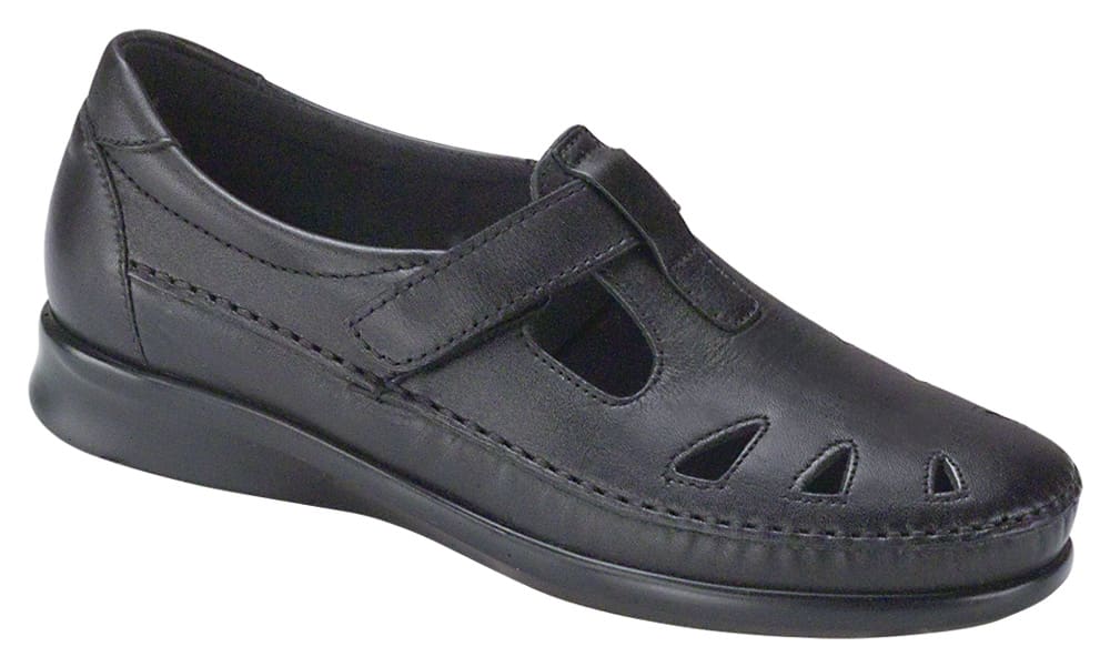 SAS Women's Roamer Black Leather Shoes 2190-013 Wide 