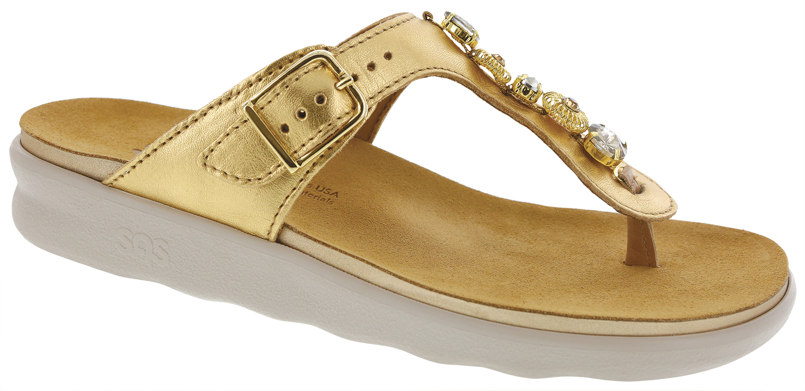 パンツ MA deshabille SANDALO size:38 Dazzle T-Strap Slide Sandal | SAS Shoes