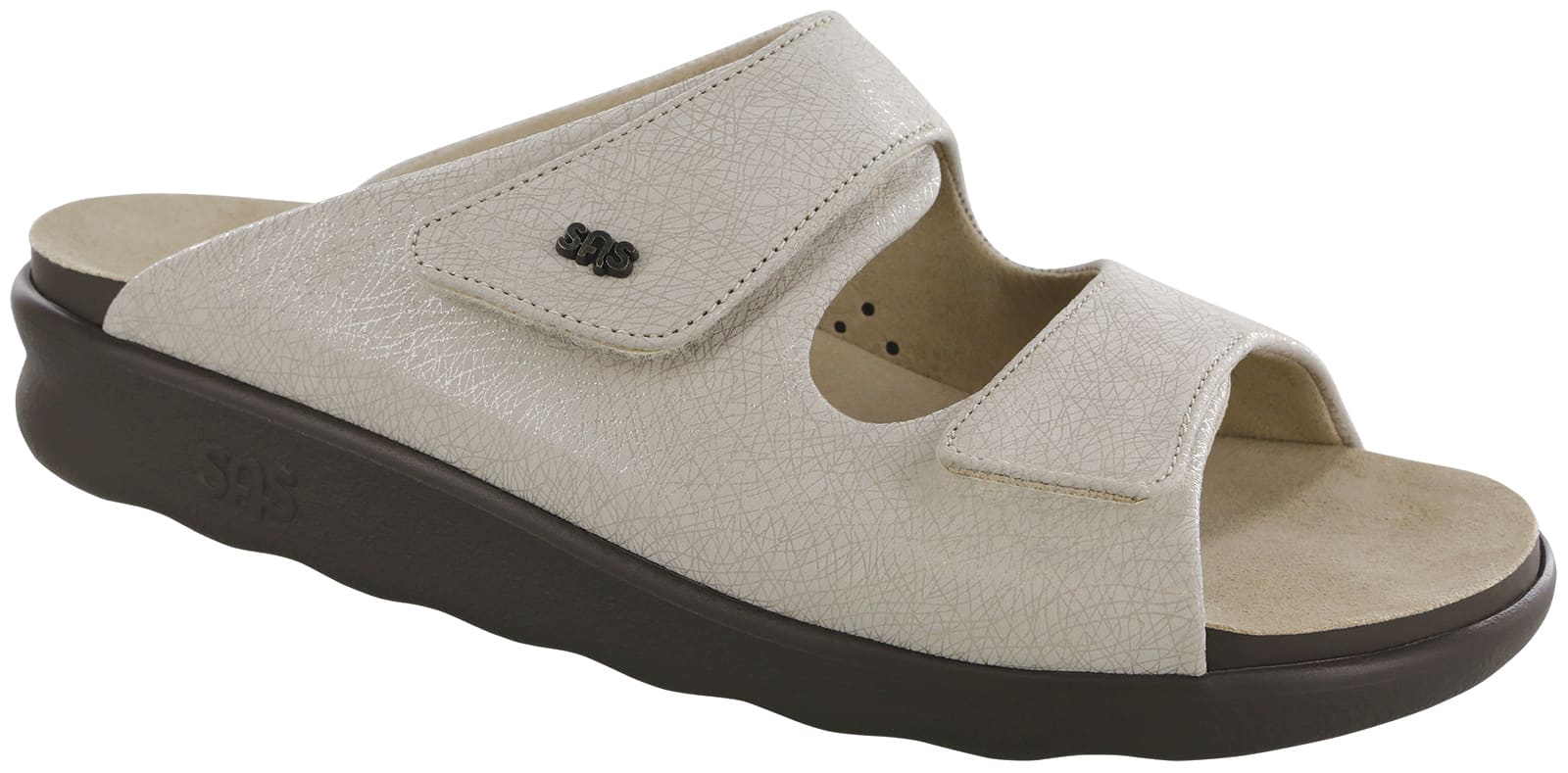 SAS Cozy Sandali In Pelle Donna, Con Cuscinetti Tripad, Suola Ammortizzante, Made In USA, Colore Ambra/nero